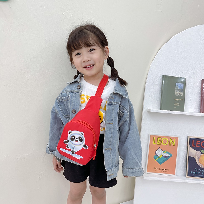 Túi Đeo Chéo Canvas 2022 Họa Tiết Hoạt Hình Cho Bé