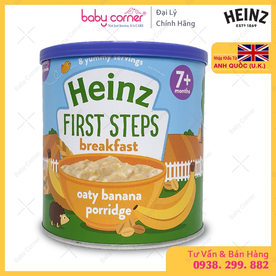 BỘT ĂN DẶM HEINZ ANH Vị YẾN MẠCH CHUỐI CHO BÉ 240g