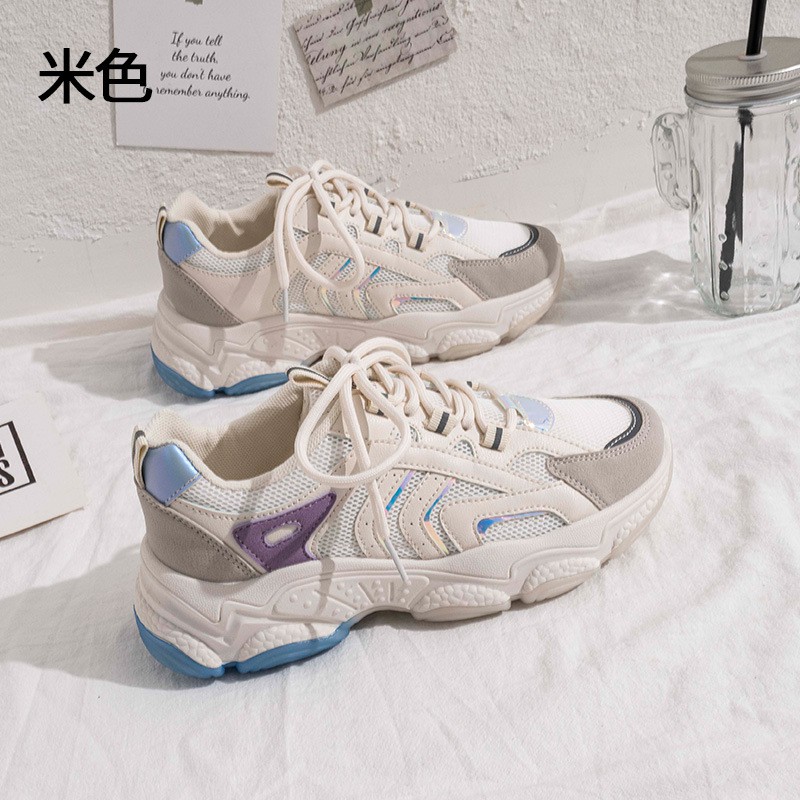 Giày Thể Thao Phối Lưới Màu Trắng Phong Cách Hàn Quốc Thời Trang Mùa Hè Hàng Mới Dành Cho Bạn Nữ 2021 | BigBuy360 - bigbuy360.vn