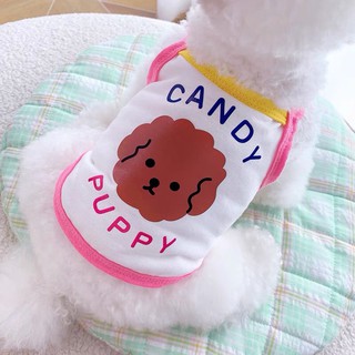 Áo 2 dây mặt poodle cho chó mèo