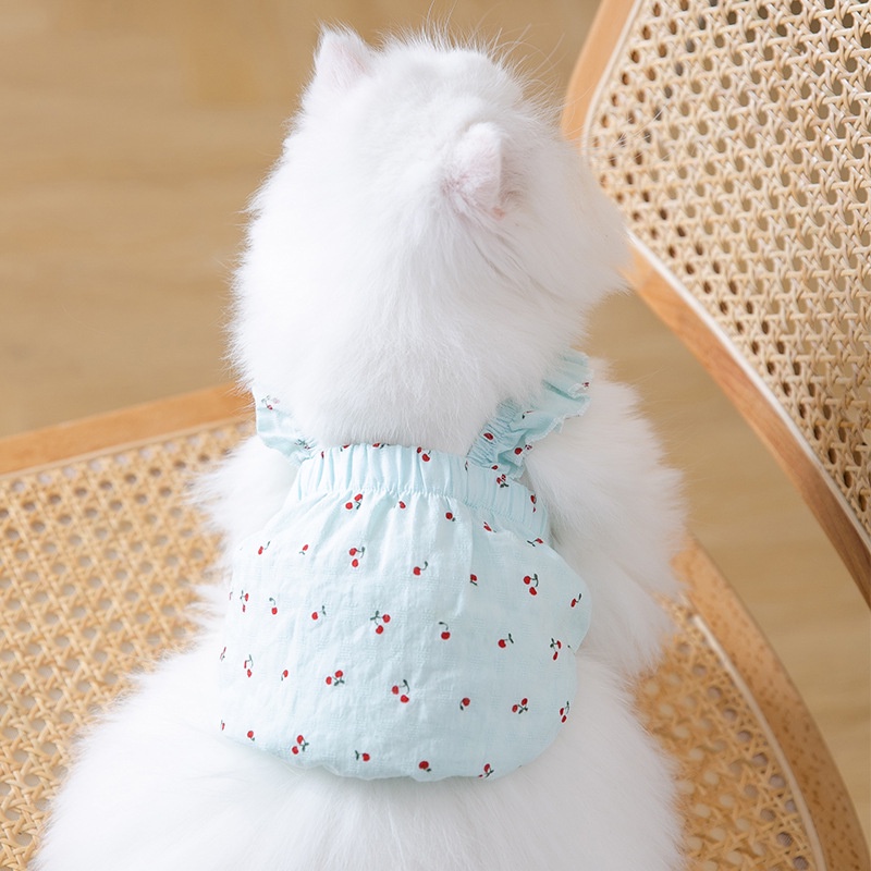 Đầm Ngắn Hai Dây Họa Tiết Mèo Garfield Thời Trang Mùa Hè Dành Cho Thú Cưng
