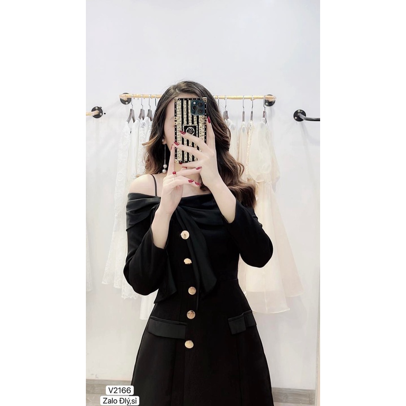 VÁY TRỄ VAI THIẾT KÉ V2166 - DOLCE VIVA COLLECTION PHÂN PHỐI CHÍNH THỨC