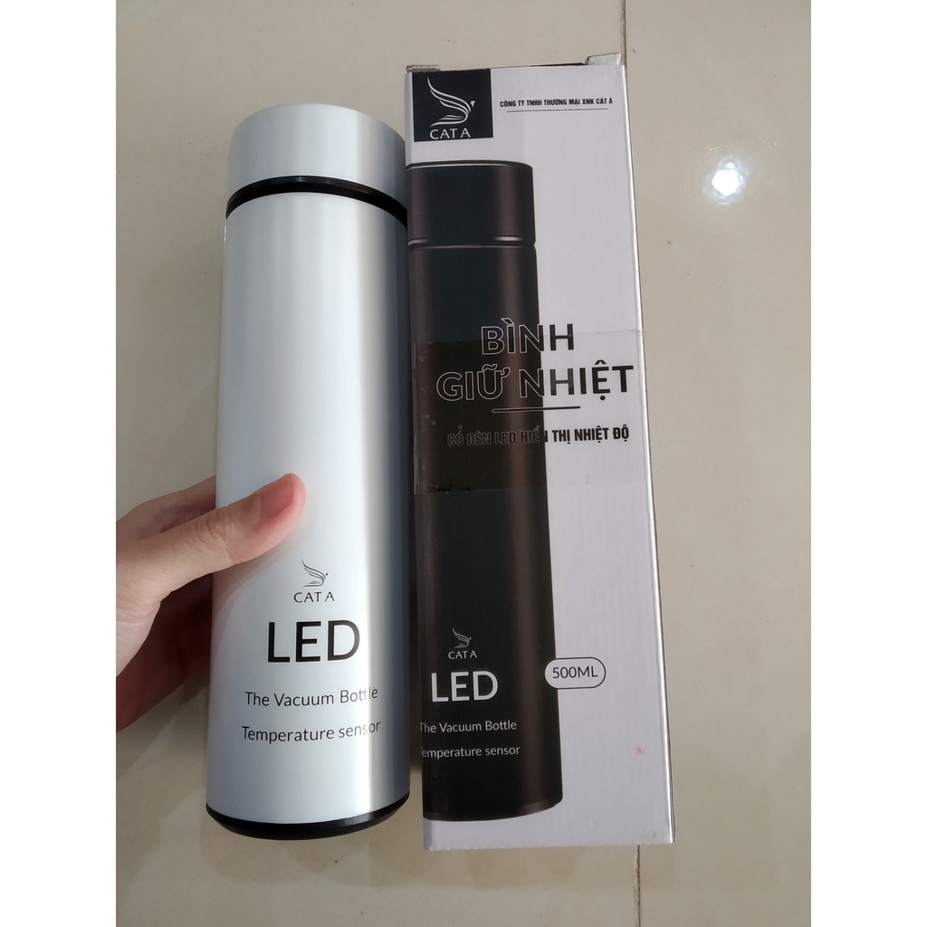 Bình đựng nước Inox hiện thị nhiệt độ bằng đèn LED | BigBuy360 - bigbuy360.vn