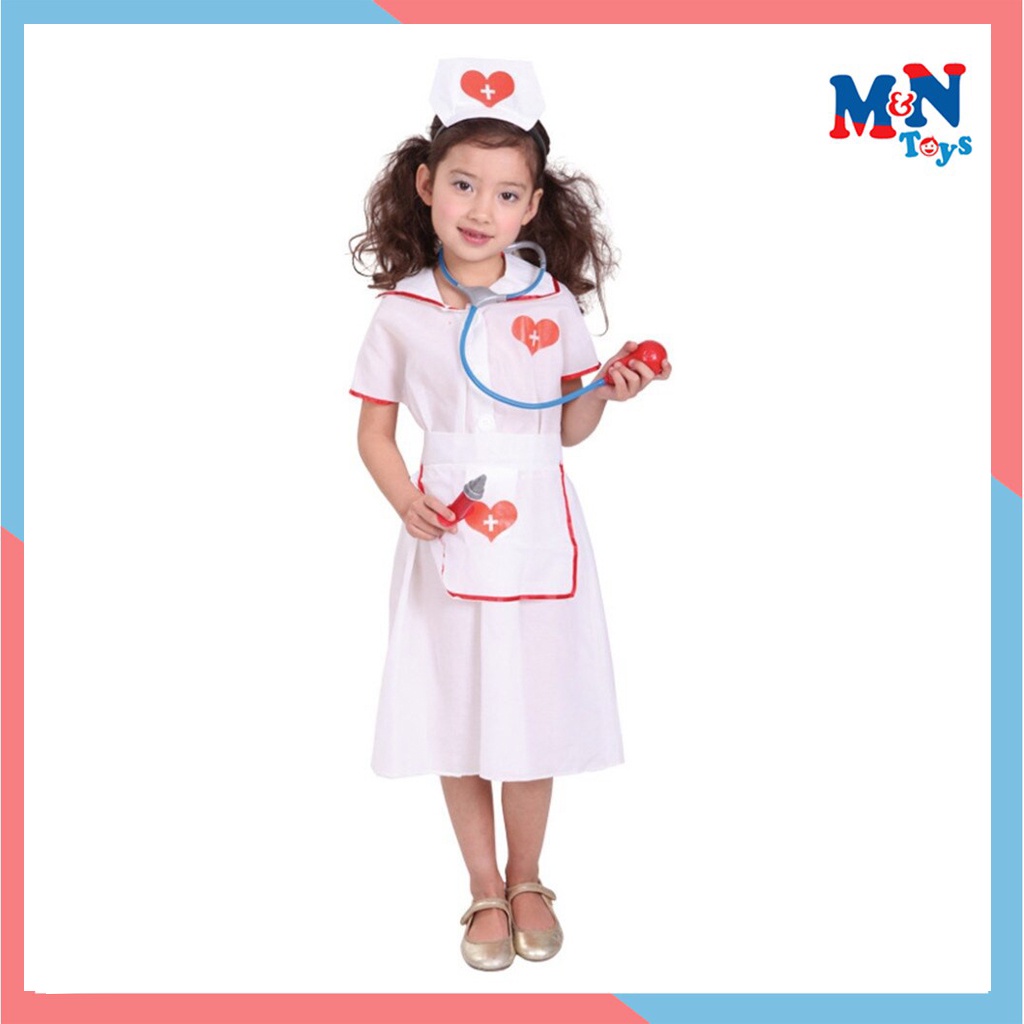 Bộ váy hóa trang y tá cho bé từ 4-12 tuổi G-0022