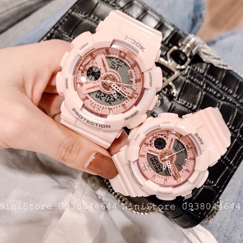 Đồng Hồ GS và baby hồng phấn dễ thương cá tính cho nữ