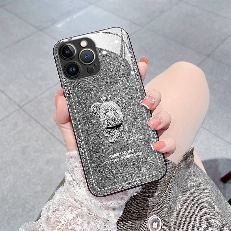 Ốp Điện Thoại In Hình Gấu Cho iPhone 14 13 12 11 Pro Max X XS XR 8 7 6 Plus