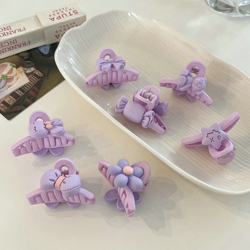 Dây Cột Tóc Màu Trơn Đính Hoa Nhỏ Hình Cá Mập Dễ Thương Cho Bé Gái