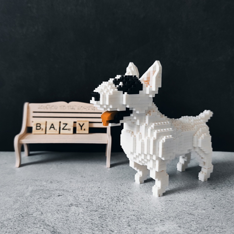 Bộ Đồ Chơi Lắp Ráp Chú Chó Husky Poodle Bằng Nano Độc Đáo Trang Trí Bàn Làm Việc