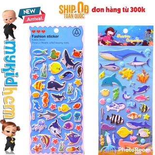 50 MẪU Đồ chơi sticker THẾ GIỚI BIỂN cho bé hình dán 3D vừa chơi vừa học phát triển trí tuệ luyện tập trí thông minh