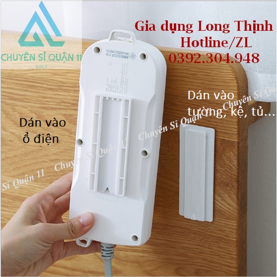 Miếng Dán Tường Treo Ổ Cắm Điện, Modem Wifi/ Giá Đỡ Treo Tường Cố Định Ổ Điện TreoOCD-Vi