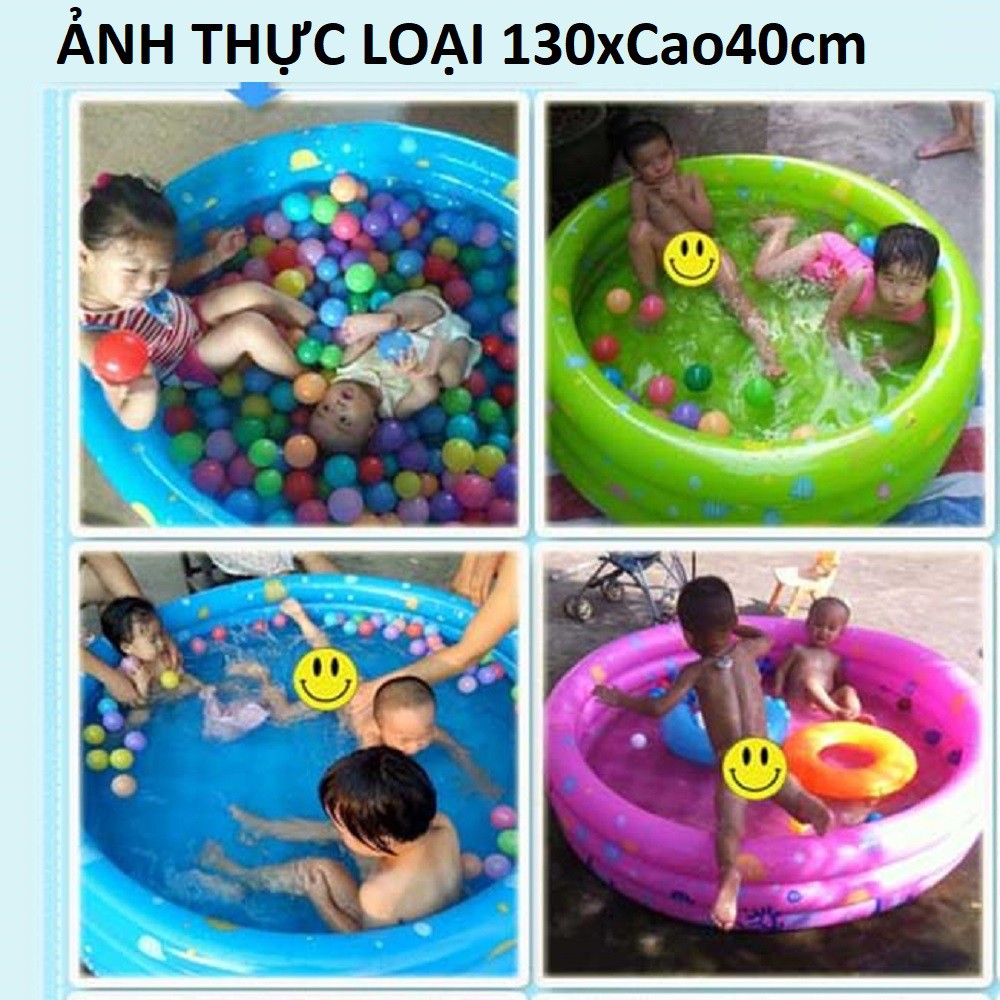 Bể phao Hồ bơi Tròn 3 tầng 2 đáy dày thành cao ❤️150xCao40cm❤️ bơm hơi nhà lều chơi bóng banh cho trẻ em bé KamiVietNam