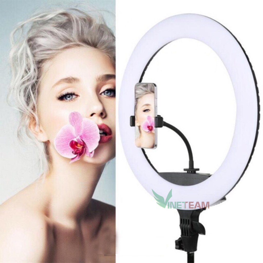 Đèn led livestream giá rẻ 26cm 30cm 36cm 3 chế độ đèn và nhiều loại chân đế giá đỡ