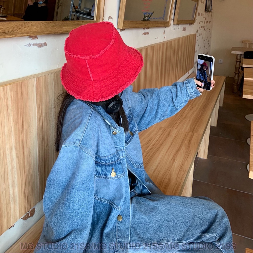 Mũ denim MG STUDIO đơn giản với nhiều màu tùy chọn