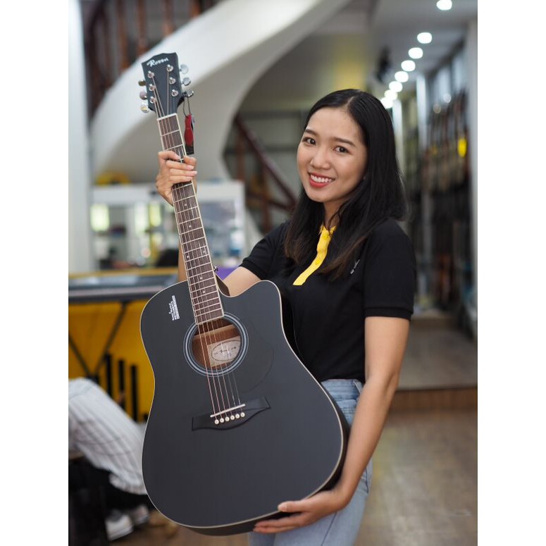Đàn Guitar Acoustic Rosen G11 tặng kèm phụ kiện - Đàn gỗ thịt, nhiều màu lựa chọn