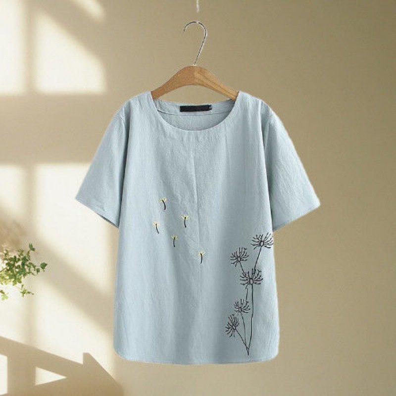 Áo đũi nữ thêu họa tiết bông hoa có size tới 75kg SP6