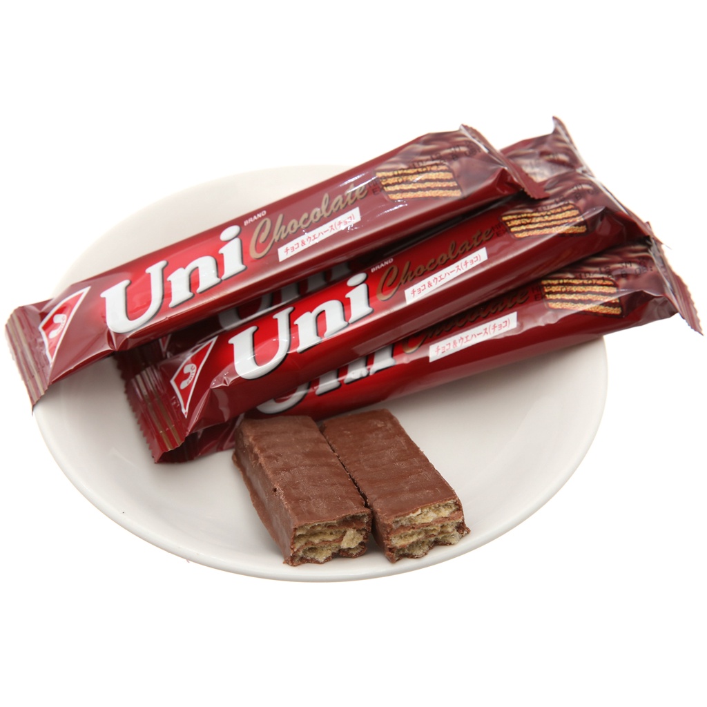 Bánh Xốp Sôcôla Chocolate Uni Kem Sôcôla (Hộp 24 thanh-đỏ)