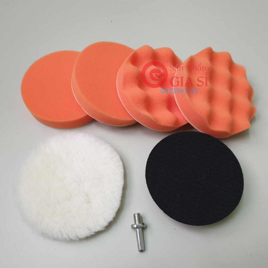Bông mút đánh bóng xe hơi điều hòa đường kính 125mm kèm 1 tuýp kem bóng dùng thử ❤️freeship❤️
