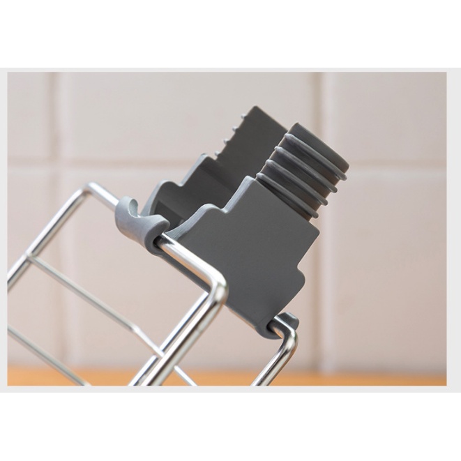 Giá để đồ gắn vòi rửa bát inox xoay 360 độ đa năng tiện dụng giỏ treo bồn rửa bát