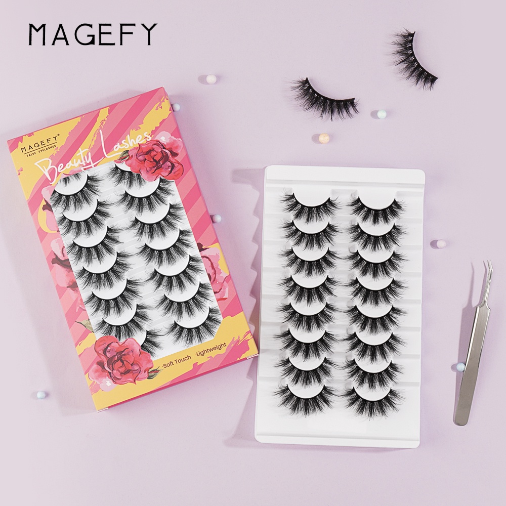 [Hàng mới về] Set 8 cặp lông mi giả 3D cong dài tự nhiên