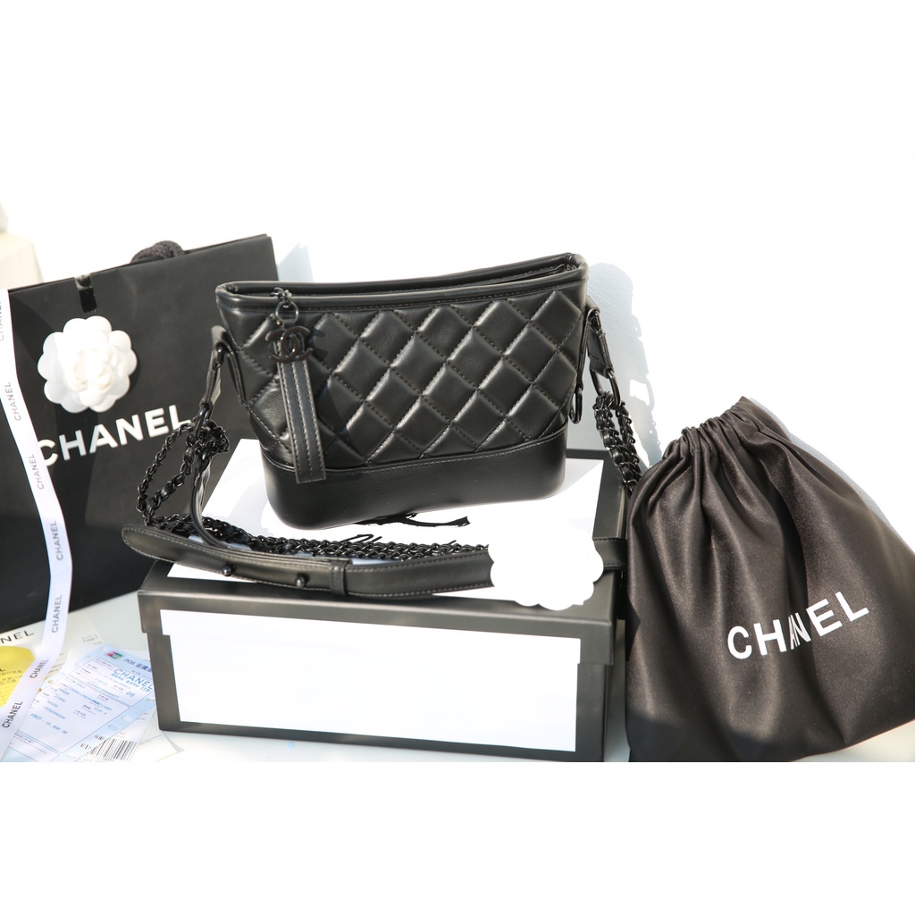 Túi chéo W166-21 HOBO black version fullbox bill nguyên seal da đen lì mềm mịn form mê