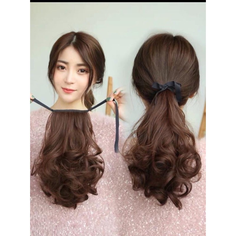 tóc giả cột cho bé ❤️freeship 50k❤️ tóc giả cột 25cm cao cấp