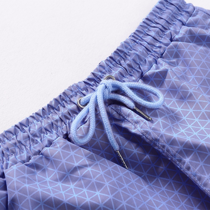 Quần Bơi Ngắn Họa Tiết Hình Thoi Thay Đổi Màu Sắc Dành Cho Nam