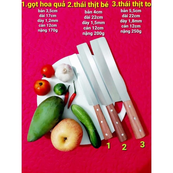 Dao thái to thép trắng nhật không rỉ