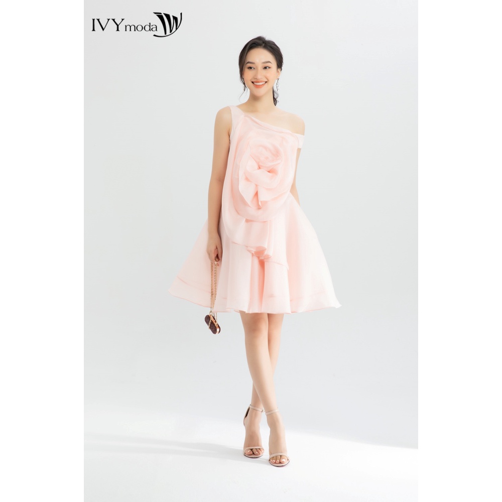Đầm voan vai lệch IVY moda MS 45S2561