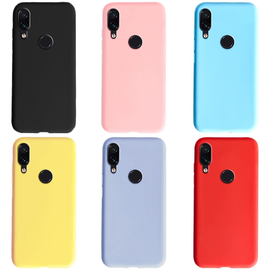 Ốp điện thoại Silicone màu trơn thời trang cho Xiaomi Redmi Note 7 Redmi7 Redmi7 Redmi7