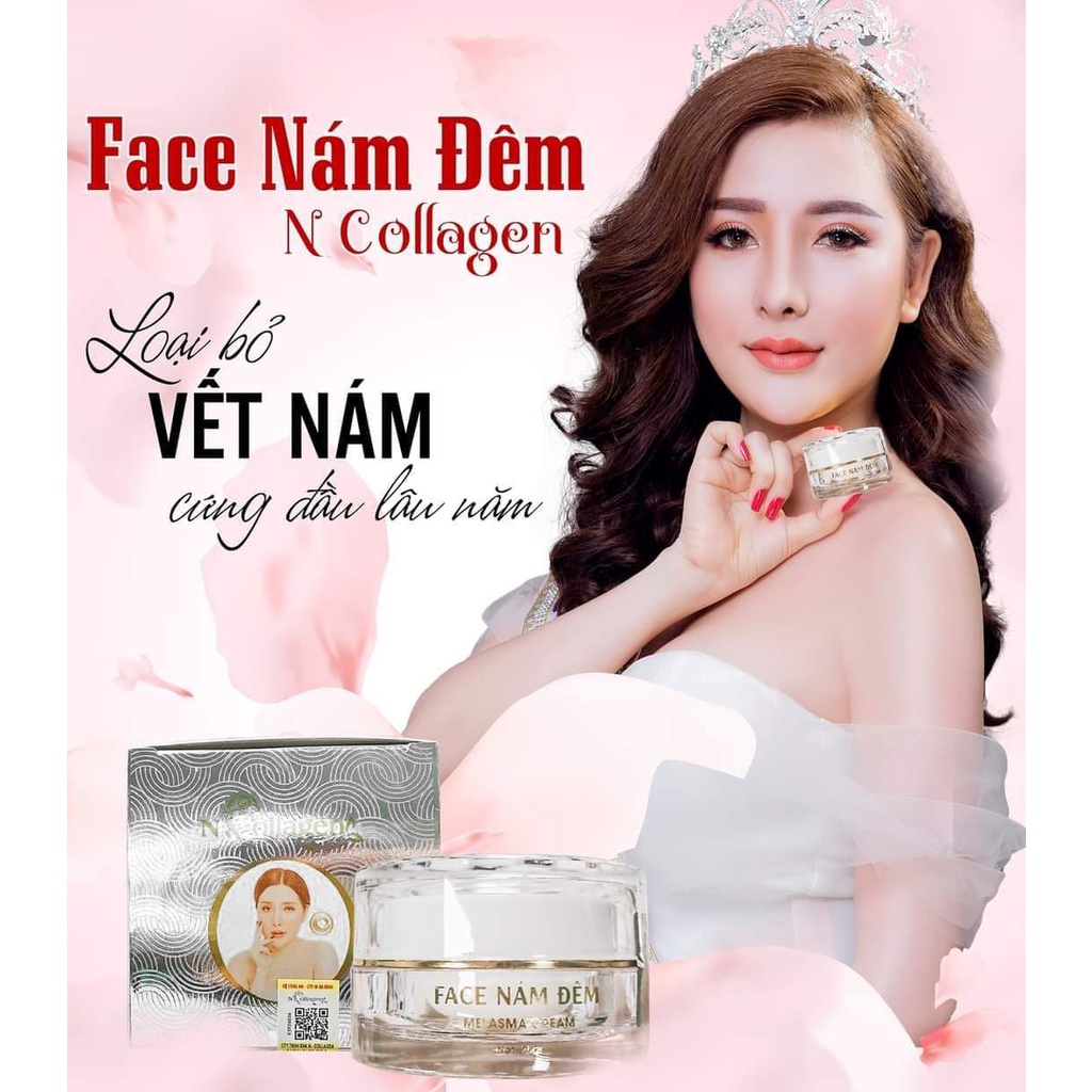 Kem Face Nám Đêm N.COLLAGEN - Dưỡng trắng da, cấp ẩm, mờ nếp nhăn, mụn, nám, tàn nhang