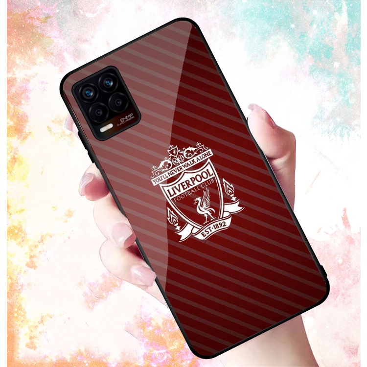 Ốp Lưng REALME 8, REALME 8 PRO mặt kính cường lực cao cấp In hình Câu Lạc Bộ Bóng Đá