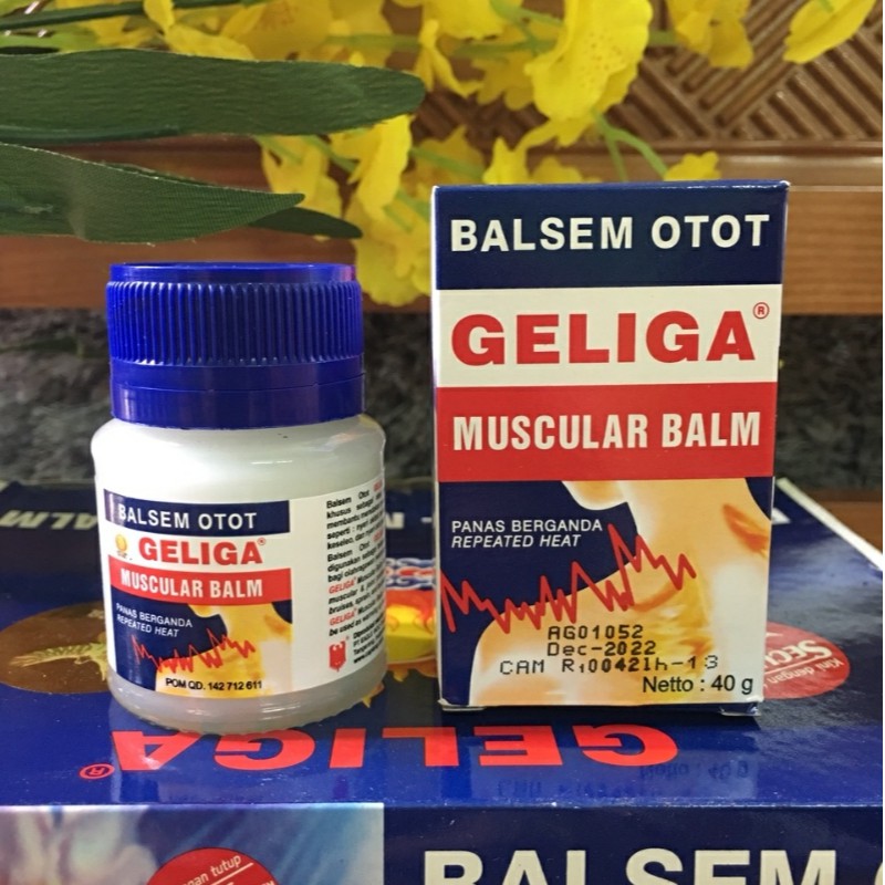 [𝓣𝓱𝓮60𝓼] Dầu cù là lửa Geliga Muscular Balm 40gr + xoa dịu những cơn đau nhức