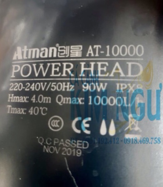 MÁY BƠM NƯỚC ATMAN AT 10000 (90W)