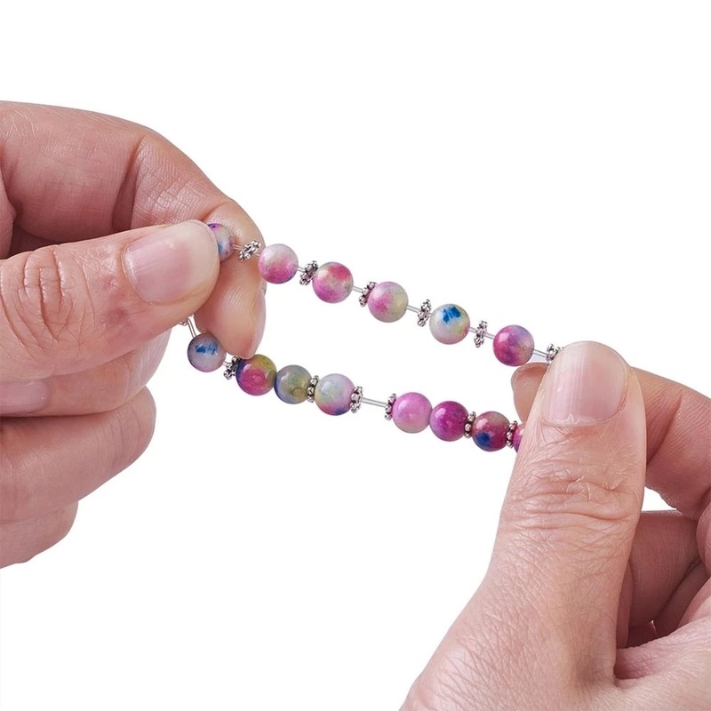 Set 100 Hạt Cườm Kim Loại Hình Hoa Cúc 6mm Dùng Làm Trang Sức Thủ Công