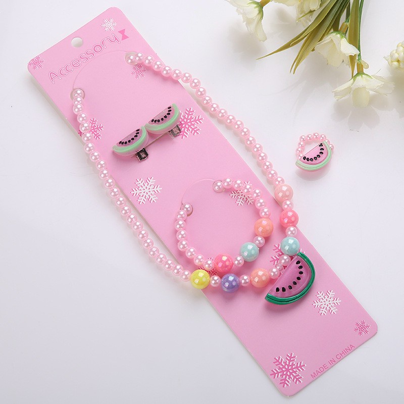 Set trang sức bé gái xinh xắn, dễ thương (gồm 4 chi tiết)