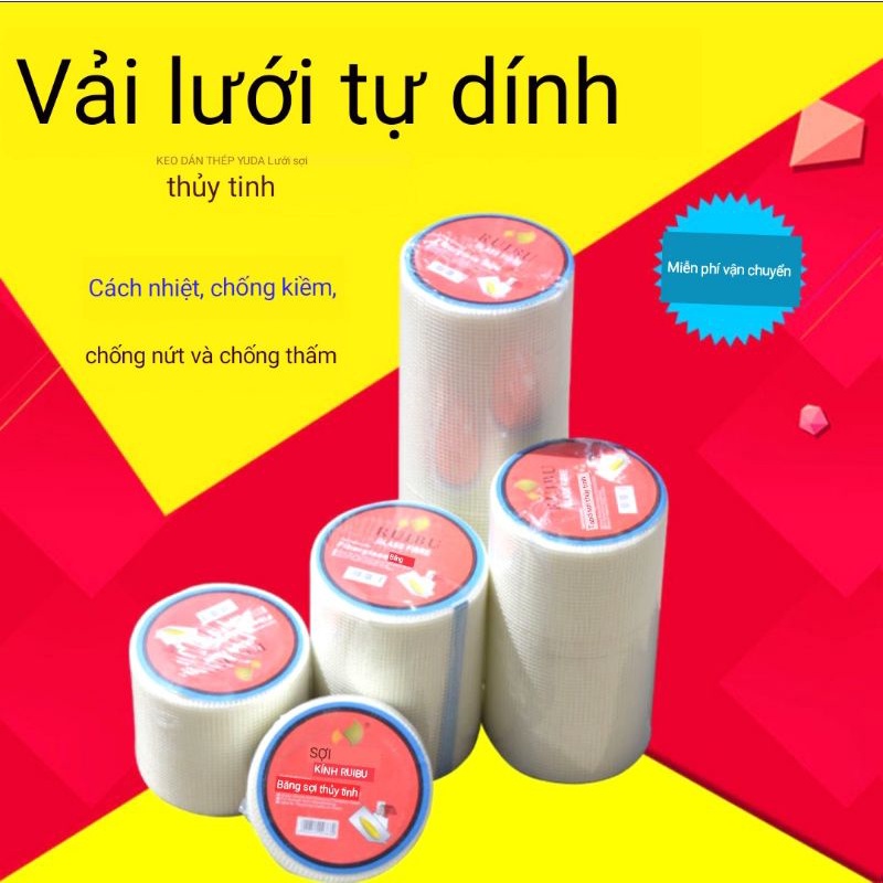 Lưới thủy tinh chống thấm cuộn dài 25m - Khổ từ 4.5cm đến 20cm [CEC Store]