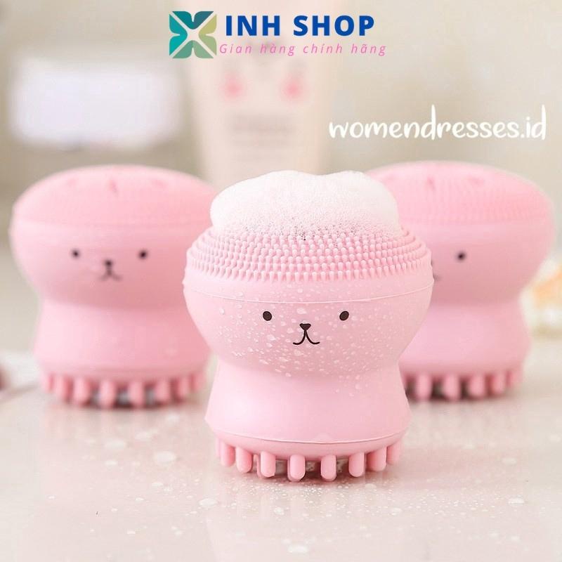 Cọ rửa mặt thủ công bằng silicon thiết kế hình bạch tuộc nhỏ dễ thương tiện dụng CRM 111