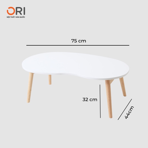 NOWSHIP HCM - Bàn Trà / Sofa Hình Hạt Đậu Hàn Quốc 2 SIZE - D TABLE - ORI NỘI THẤT HÀN QUỐC