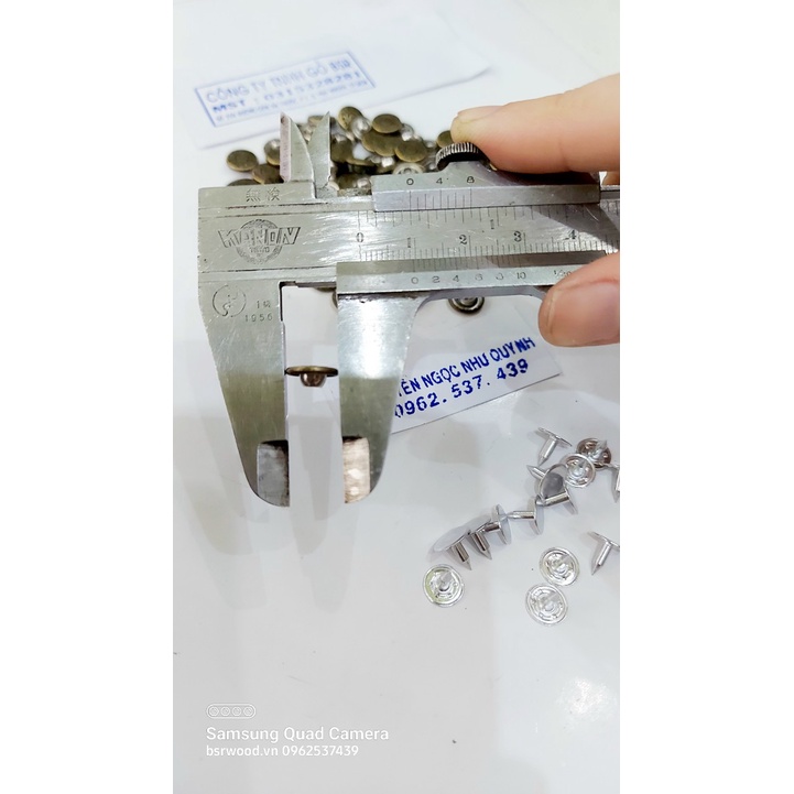 Nút đinh tán cố định túi trước quần jean  Bằng thau không gỉ Màu đồng Màu khói Bịch 100 cái