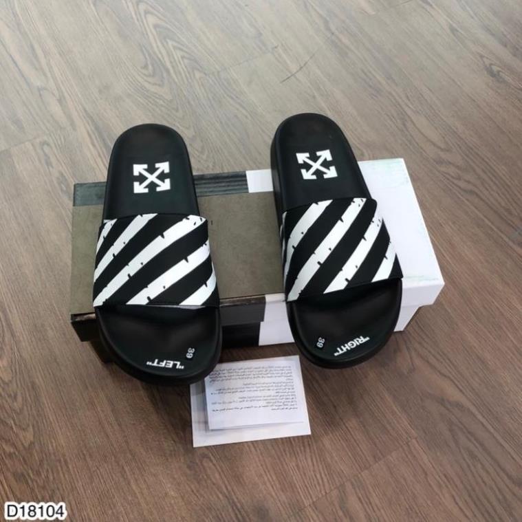 Dép Quai Ngang Nam OFF White Đế Cao Su Cao Cấp - Dép Lê OFF White Cao Cấp Cho Nam