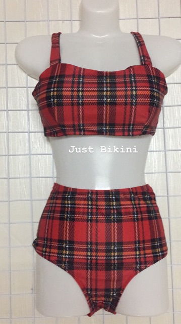 Bikini kẻ đỏ hàng nhập chất mịn đẹp có sẵn | BigBuy360 - bigbuy360.vn