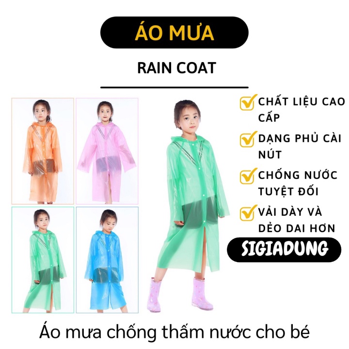 [SGD] Áo Mưa Trẻ Em - Áo Đi Mưa Cho Bé Eva Thời Trang Chống Nước Hiệu Quả 10128