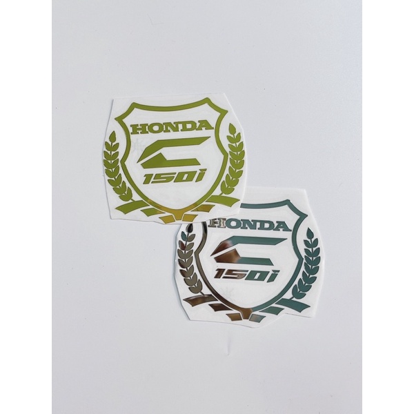 Tem kim loại dán xe hình bông lúa Honda M.o.nter Click150 Ducaiti… tem cao cấp không thấm nước