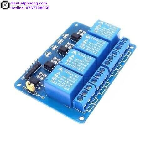 Module 4 Relay 5V Kích Mức Thấp Có Opto