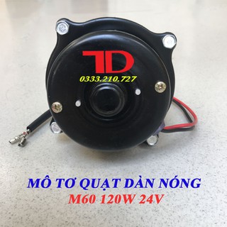Mô tơ và lồng quạt dàn nóng ô tô M60 120W loại 24V - Vật Tư Điện Lạnh Ô Tô Thuận Dung