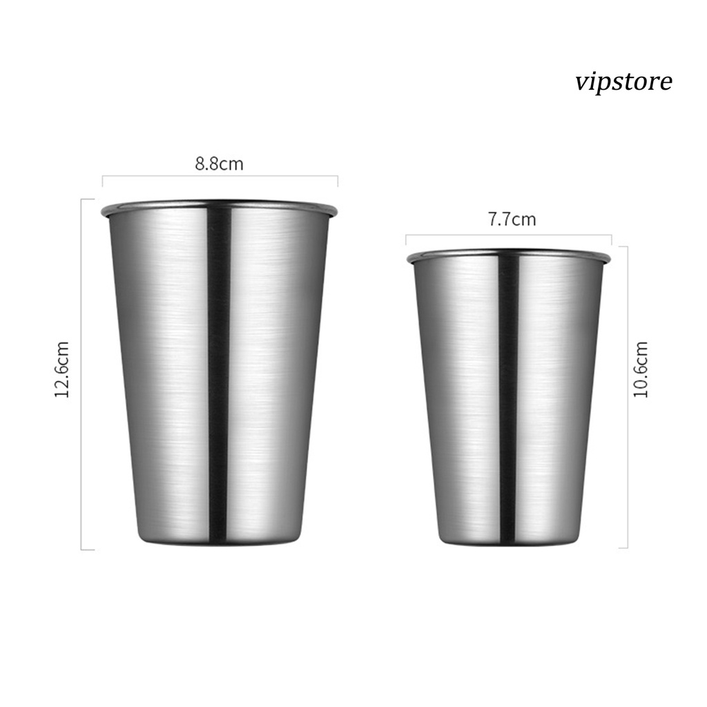 【VIP】  350/500ml Water Cup Stackable Easy to Use Stainless Steel Kitchen Rust-resistant Juice Bear Cup