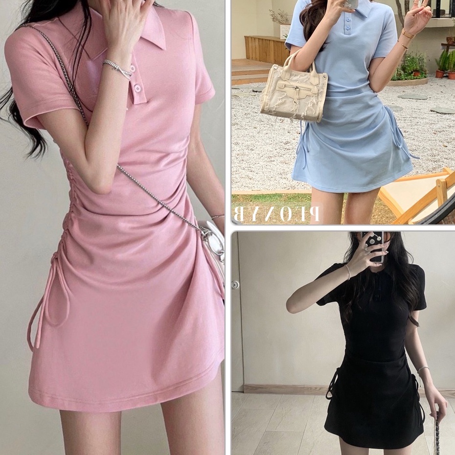 🌸 Váy body dáng ôm màu pastel kiểu năng động đường phố hàn quốc sexy đẹp �