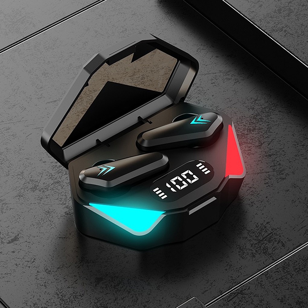 Tai nghe chơi game bluetooth , Tai nghe Gaming X15S Tws Bluetooth 5.0 - Không dây có mic với độ trễ cực thấp Tai nghe chơi game không dây X15S có thể sạc lại kèm hộp sạc