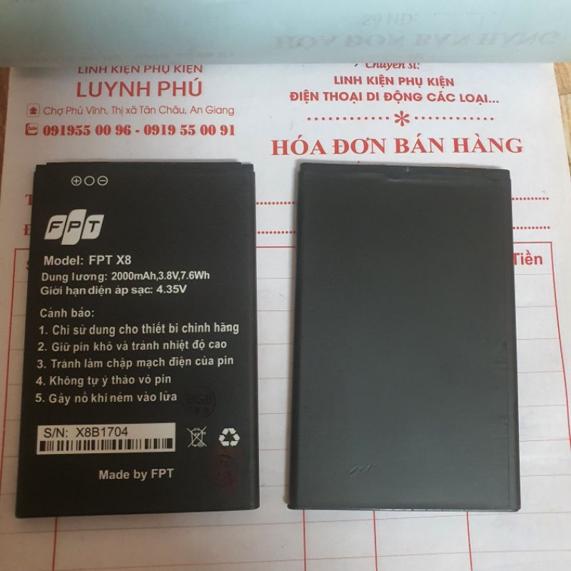 PIn fpt x8 2000mah BAO TEST ĐỔI TRẢ