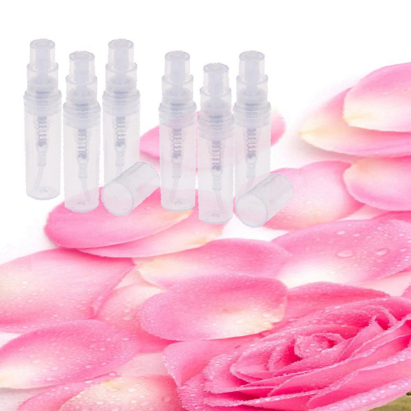Set 60 lọ nhựa rỗng trong suốt 2ml dạng xịt đựng nước hoa tiện dụng